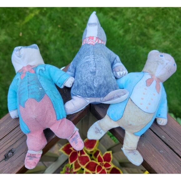 Vintage Toy Work Bean Bag Plush Wind in the Willow Mole Badger Mouse 1981 Ariel - Picture 2 of 6